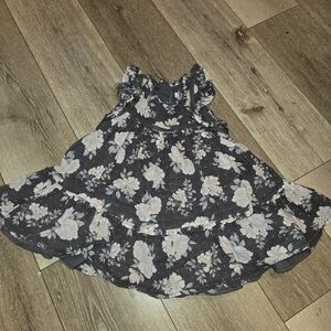 Floral Black and Cream Women's Top